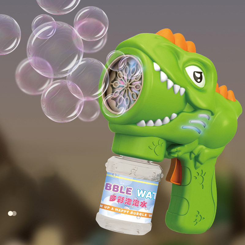 Пістолет з мильними бульбашками H007 Dinosaur + bottle 50ml Green