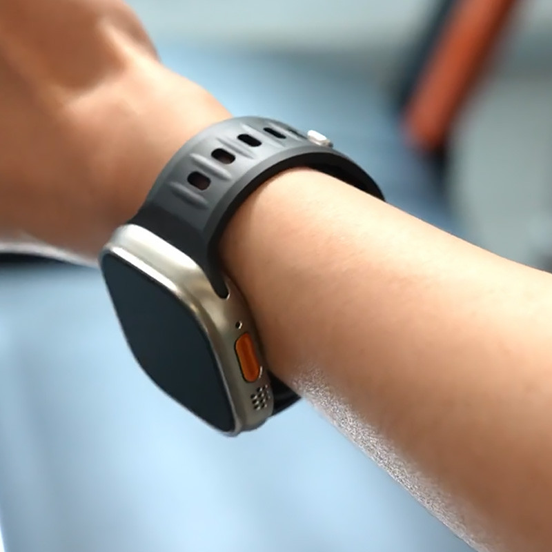 Ремінець BlueO Fluoro Rubber Sport для Apple Watch 42(ser.1-3)/44/45/46/49mm Black