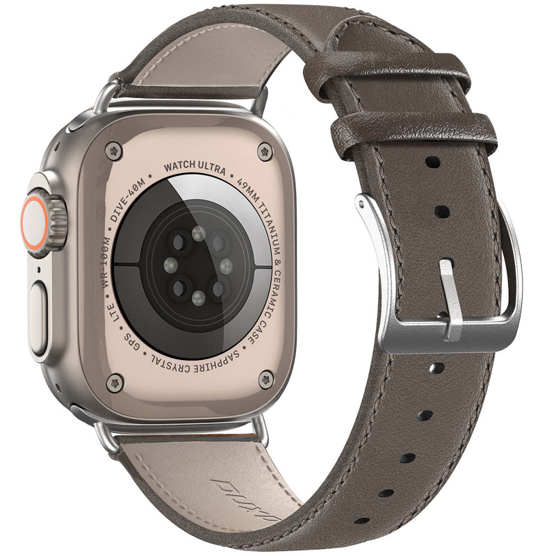 Ремінець Dux Ducis Leather Strap Classic для Apple Watch 38/40/41/42mm(ser.10) Grey