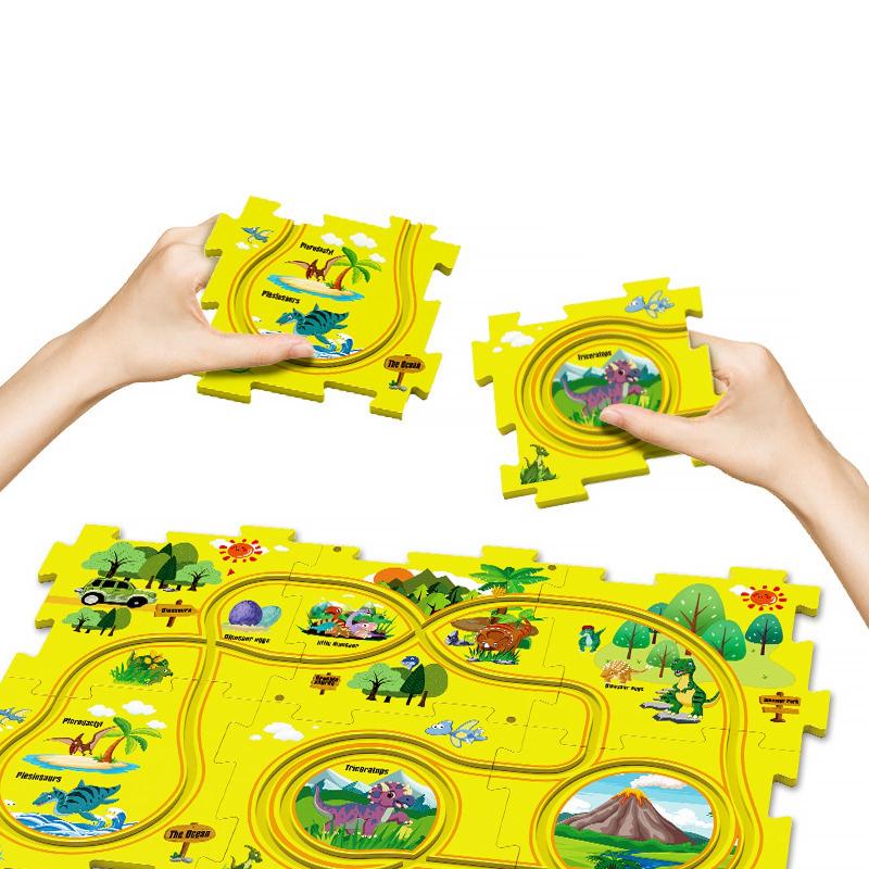 Розвиваюча іграшка-пазл SHT 1103 А Dinosaur Park (25pcs) Yellow