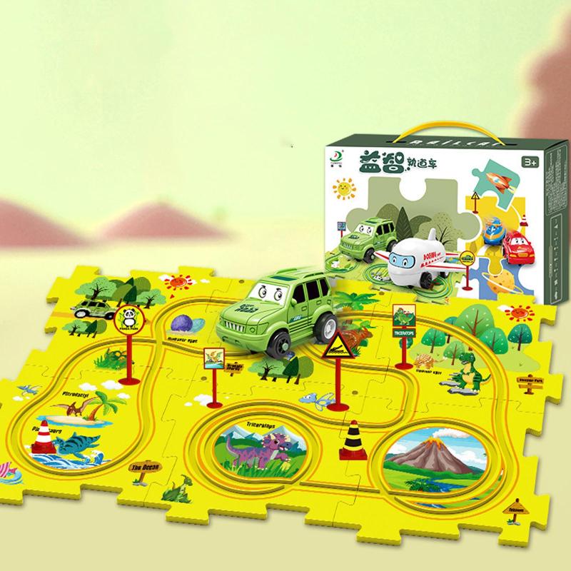 Розвиваюча іграшка-пазл SHT 1103 А Dinosaur Park (25pcs) Yellow