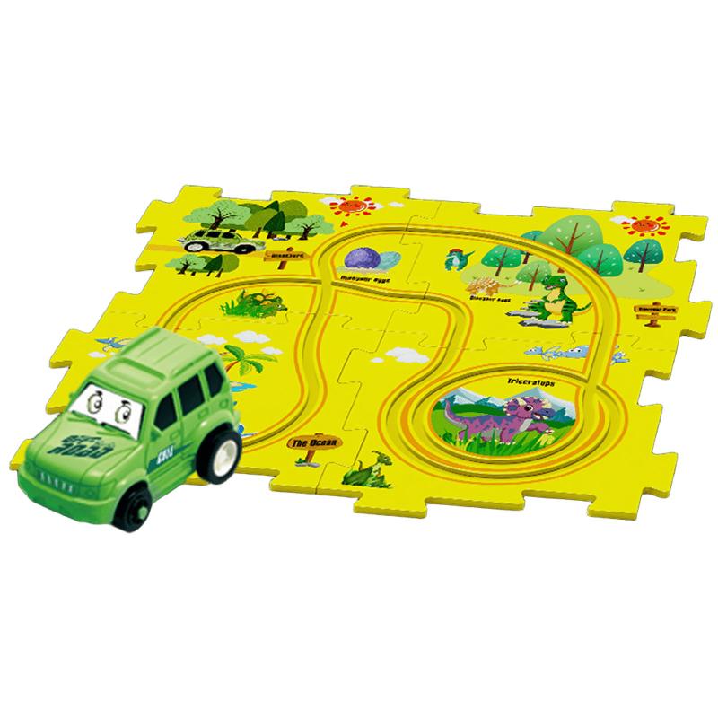 Розвиваюча іграшка-пазл SHT 1103 А Dinosaur Park (25pcs) Yellow
