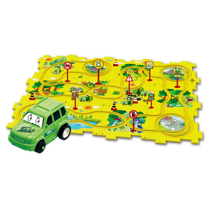 Розвиваюча іграшка-пазл SHT 1103 А Dinosaur Park (25pcs) Yellow