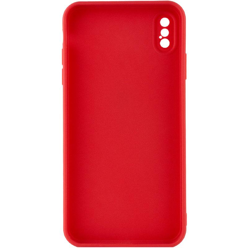 Силіконовий чохол Candy Full Camera для Apple iPhone X / XS (5.8") Червоний / Camellia