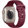 Силіконовий ремінець Defense для Apple Watch 42(ser.1-3)/44/45/46/49mm Wine Red