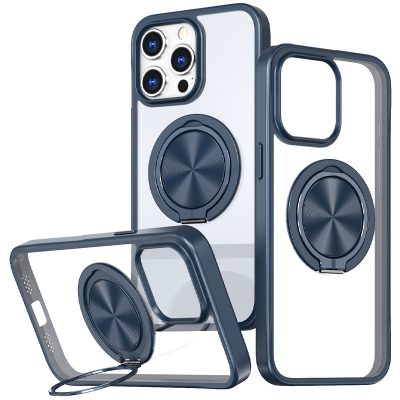 TPU + PC чохол Metal Ring with Magnetic Fit для Apple iPhone 15 Pro (6.1″)