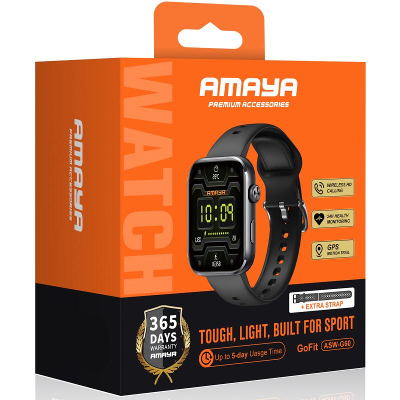 Смарт-годинник Amaya ASW-G60 Smart sports watch (call version) Black