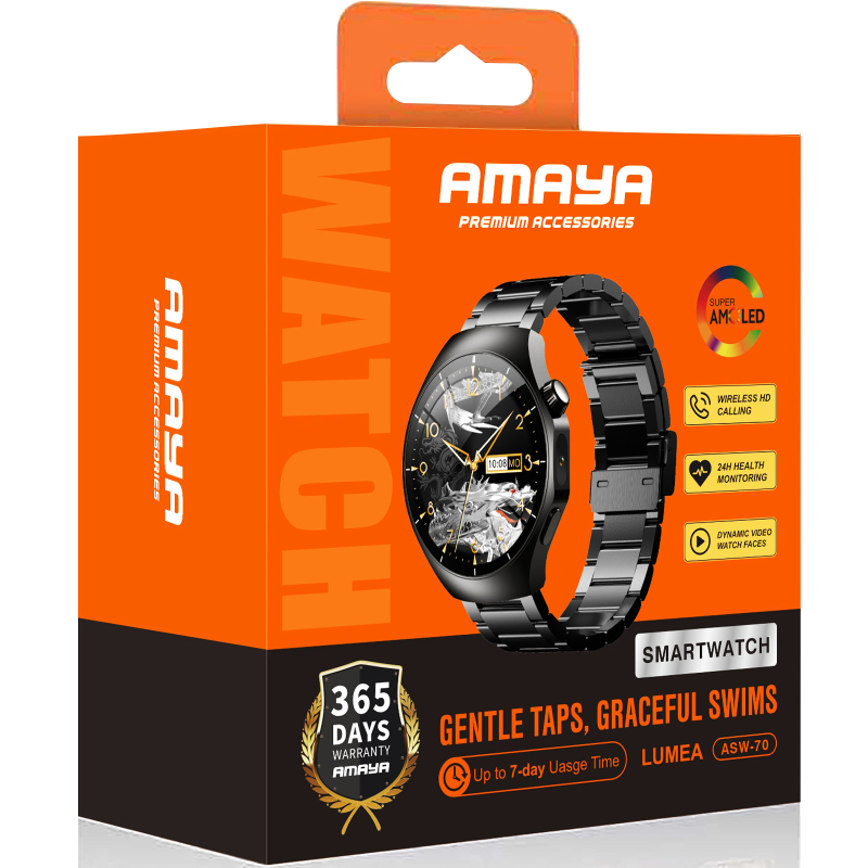 Смарт-годинник Amaya ASW-70 Smart sports watch (call version) Black