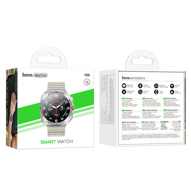 Смарт-годинник Hoco Y29 Smart sports watch (call version) Silver