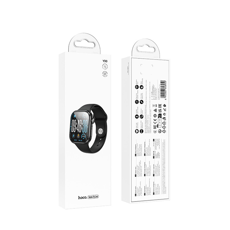 Смарт-годинник Hoco Y30 Smart sports watch (call version) Black