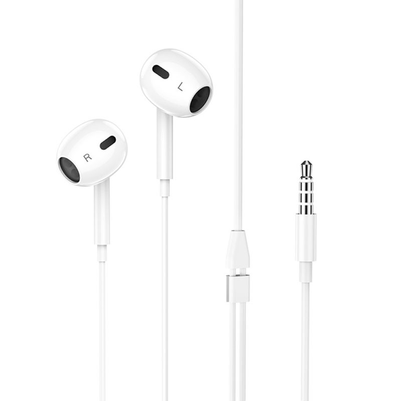 Стерео навушники Hoco M101 Max (3.5mm/1.2 м) White