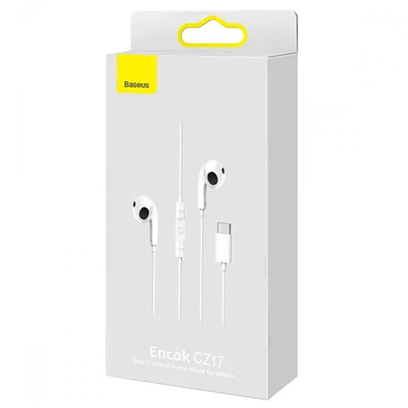 Стерео навушники Baseus Encok CZ19 USB-C (A00182201) Moon White