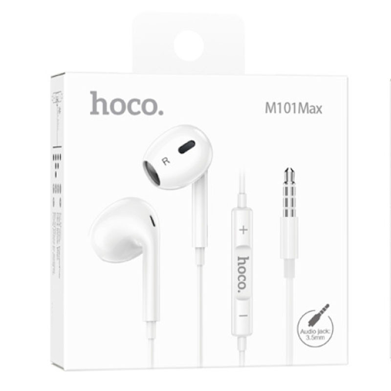 Стерео навушники Hoco M101 Max (3.5mm/1.2 м) White