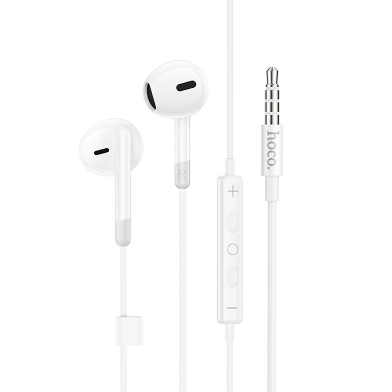 Стерео навушники Hoco M109 Pure joe (3.5mm/1.2 м) White