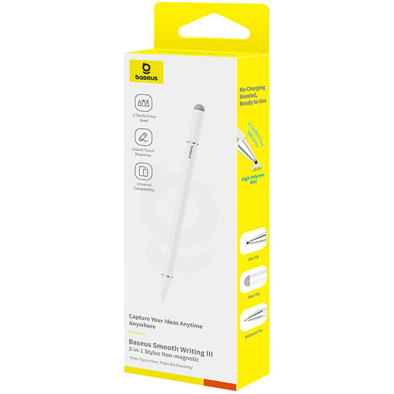 Стілус Baseus Smooth Writing III Series Passive Stylus Non-magnetic (P80080804213) Moon White
