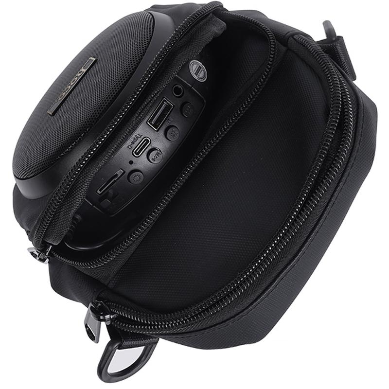 Сумка крос-боді зі вбудованою колонкою Hoco HC41 Wave Bass Black