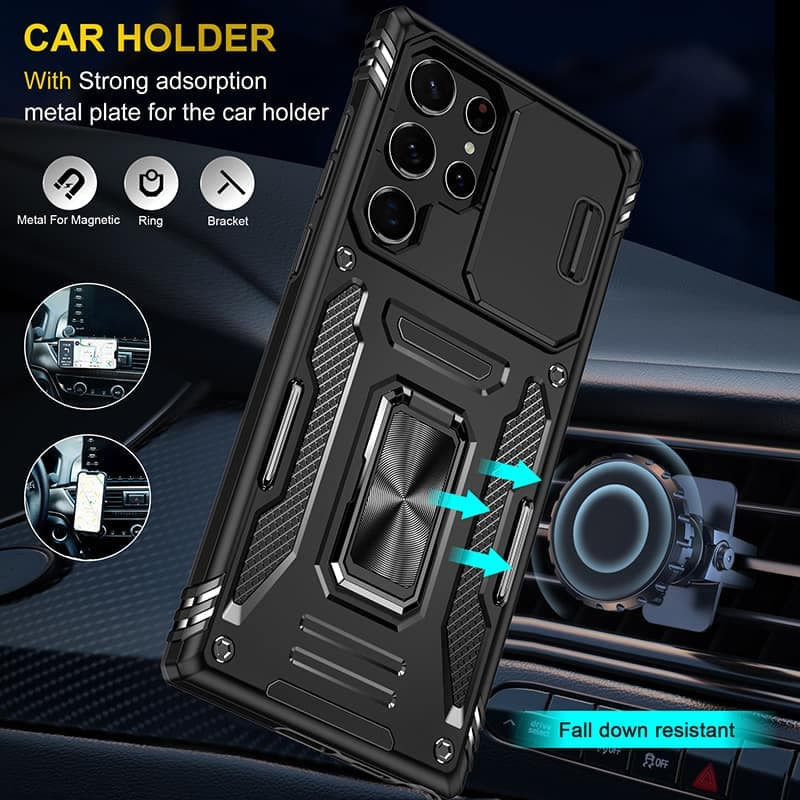 Ударостійкий чохол Camshield Army Ring для Samsung Galaxy S23 Ultra