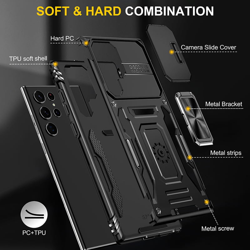 Ударостійкий чохол Camshield Army Ring для Samsung Galaxy S23 Ultra