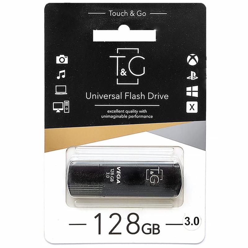 Флеш-накопичувач T&G 121 Vega Series USB 3.0 — 128GB Чорний