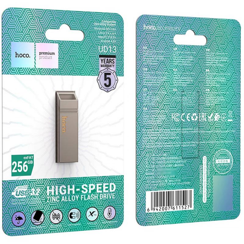 Флеш-накопичувач Hoco UD13 USB3.2 - 256GB Gray