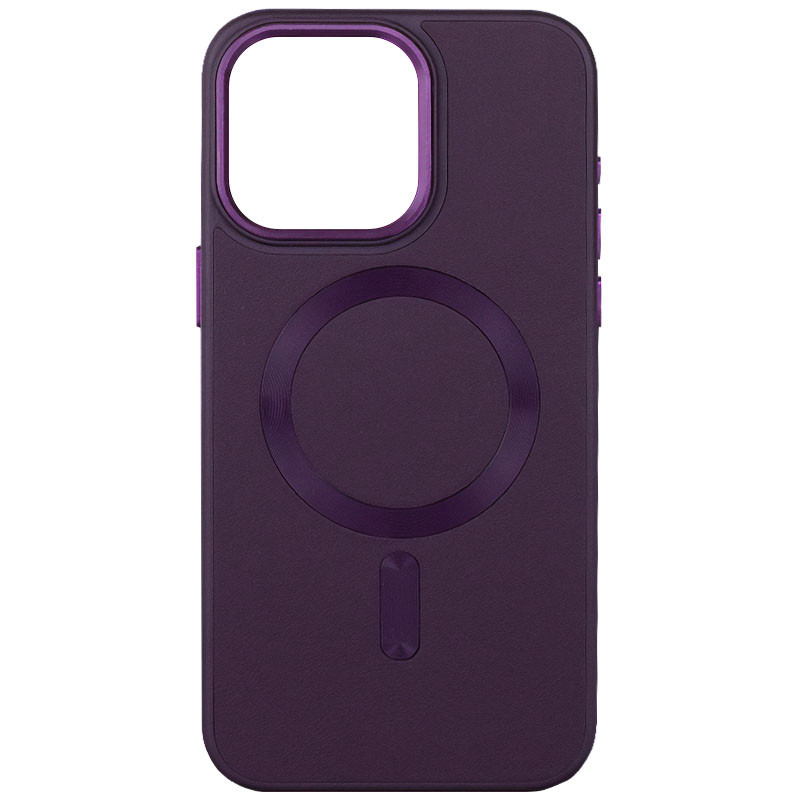 Шкіряний чохол Bonbon Leather Metal Style with Magnetic Fit для Apple iPhone 14 (6.1") Синій / Indigo