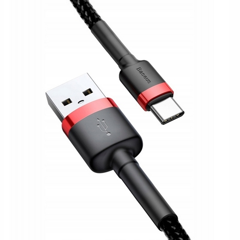 Дата кабель Baseus Cafule USB to USB-C Cable 3 А (1 м) (CATKLF-B)