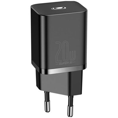 Мережевий зарядний пристрій Baseus Super Si Quick Charger PD 20W (1×USB-C) (CCSUP-B)