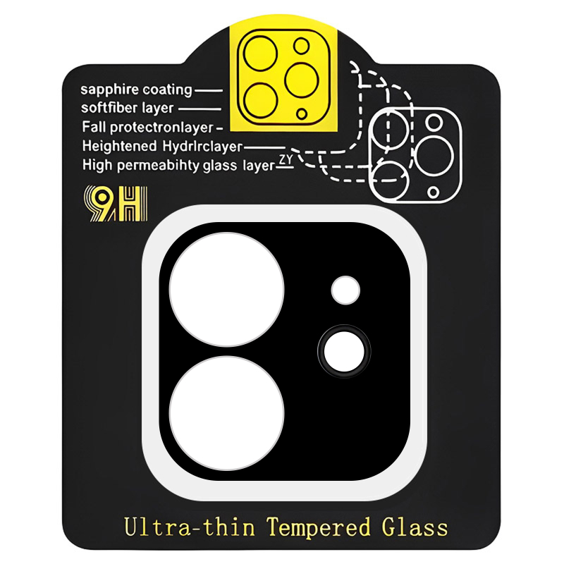 Захисне скло на камеру Full Block (тех.пак) для Apple iPhone 12 (6.1")