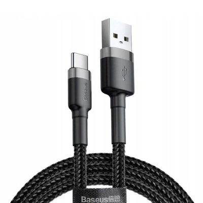 Дата кабель Baseus Cafule USB to USB-C Cable 3 А (1 м) (CATKLF-B)