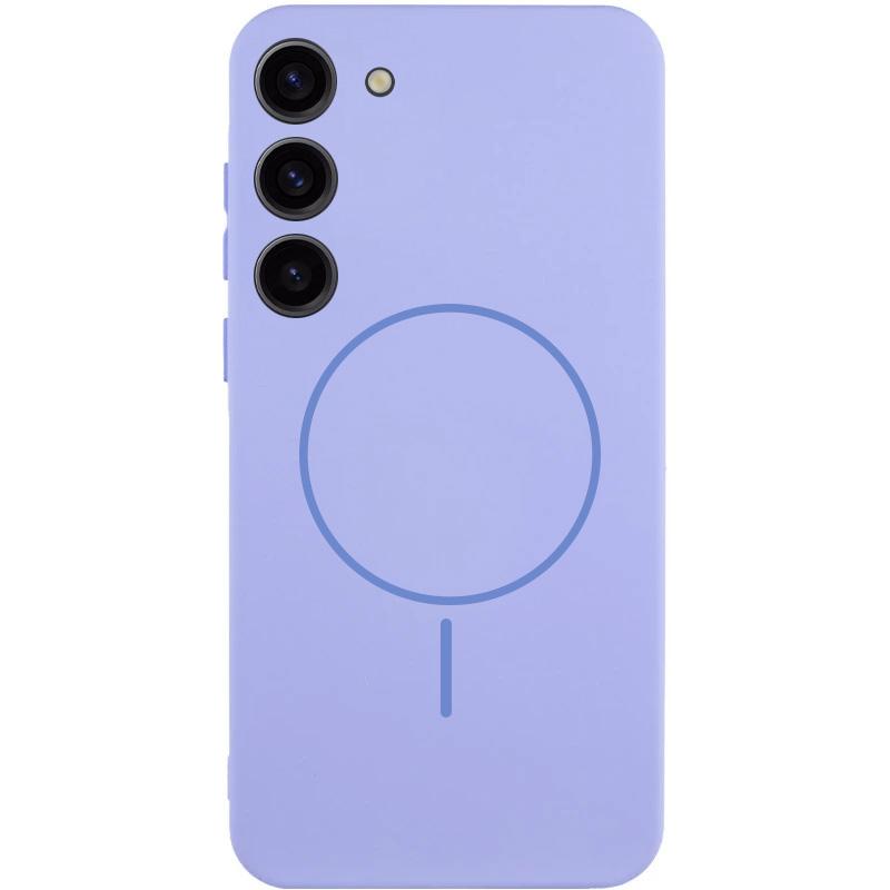 Чохол Silicone Cover Lakshmi Full Camera (AA) with Magnetic Fit для Samsung Galaxy S23 Бузковий / Dasheen