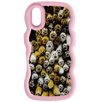 Чохол TPU Cloudy Pictures для Apple iPhone XR (6.1") Paws Pink