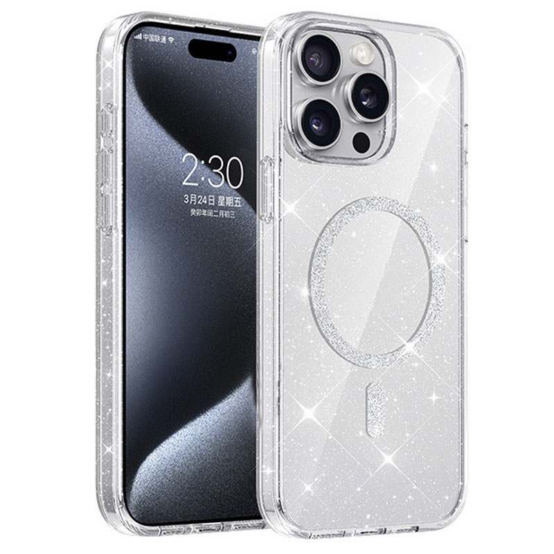 Чохол TPU Eclipse Sparkle Magnetic Fit для Apple iPhone 12 Pro / 12 (6.1") Clear