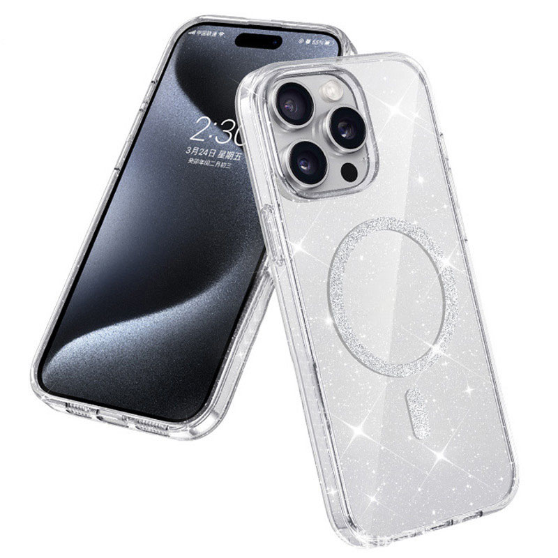 Чохол TPU Eclipse Sparkle Magnetic Fit для Apple iPhone 12 Pro / 12 (6.1") Clear