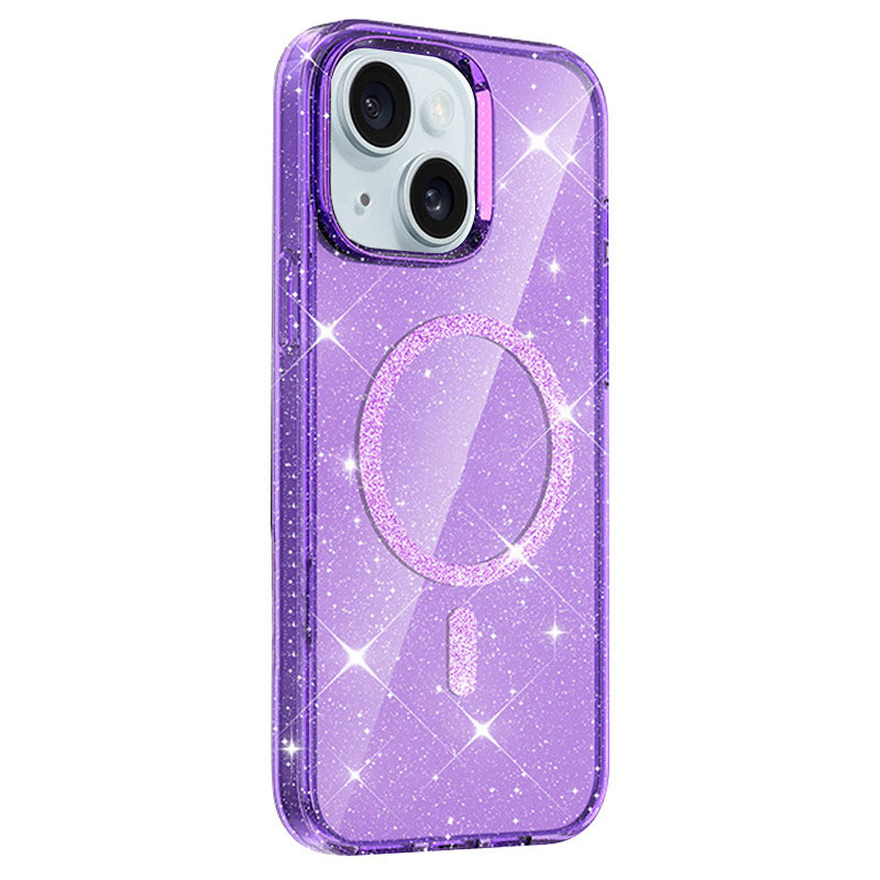 Чохол TPU Eclipse Sparkle Magnetic Fit для Apple iPhone 14 / 13 (6.1") Purple