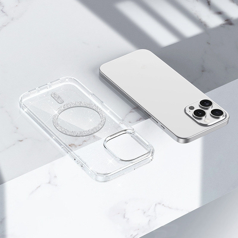 Чохол TPU Eclipse Sparkle Magnetic Fit для Apple iPhone 12 Pro / 12 (6.1") Clear