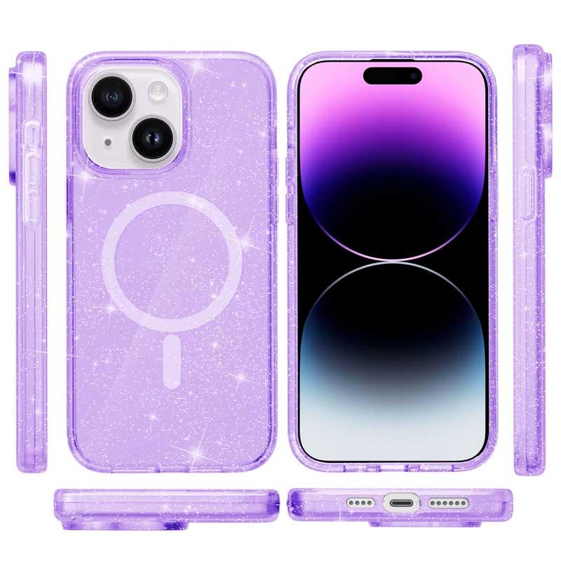 Чохол TPU Galaxy Sparkle Magnetic Fit для Apple iPhone 15 (6.1")
