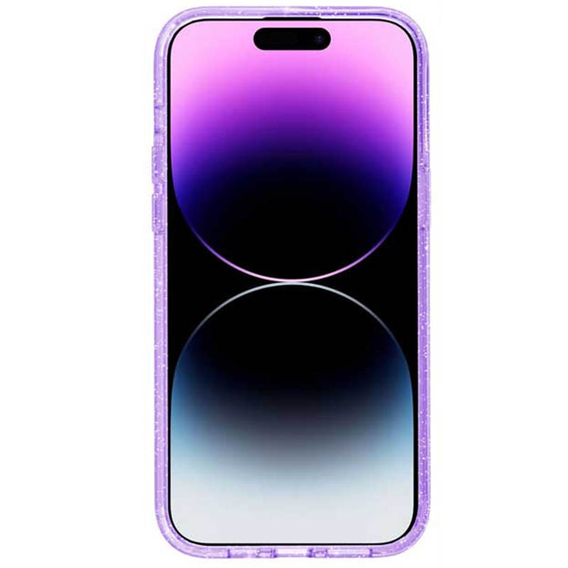 Чохол TPU Galaxy Sparkle Magnetic Fit для Apple iPhone 16 Plus (6.7″) Purple + Glitter