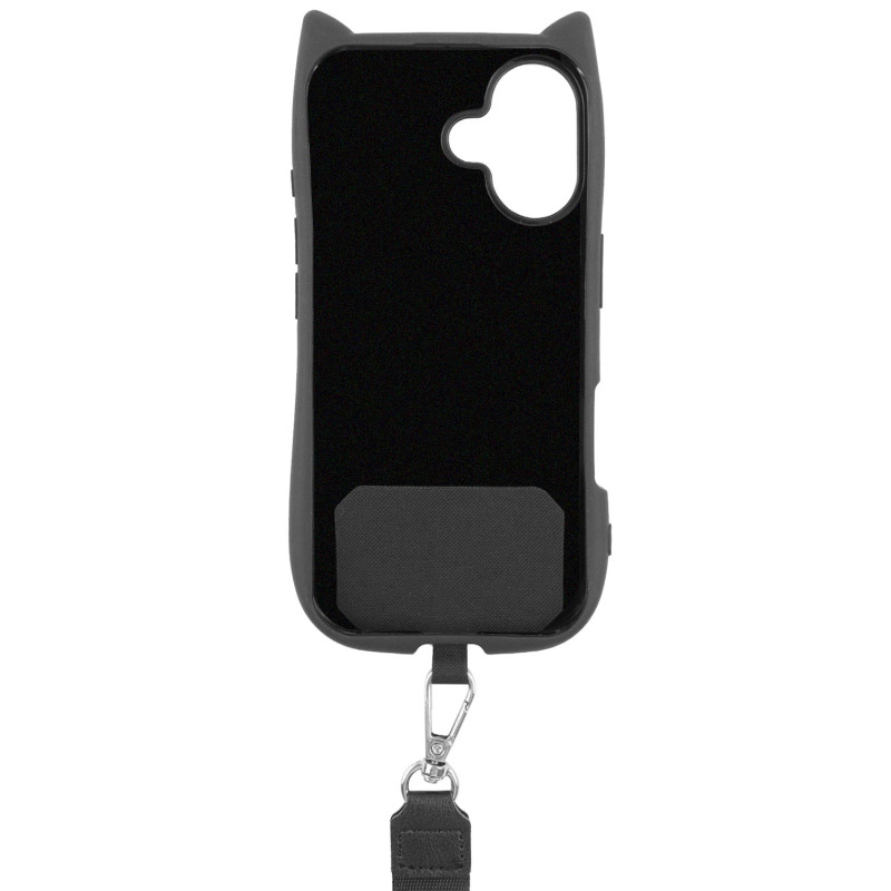 Чохол TPU GETMAN Cat with straps для Apple iPhone 16 (6.1") Black