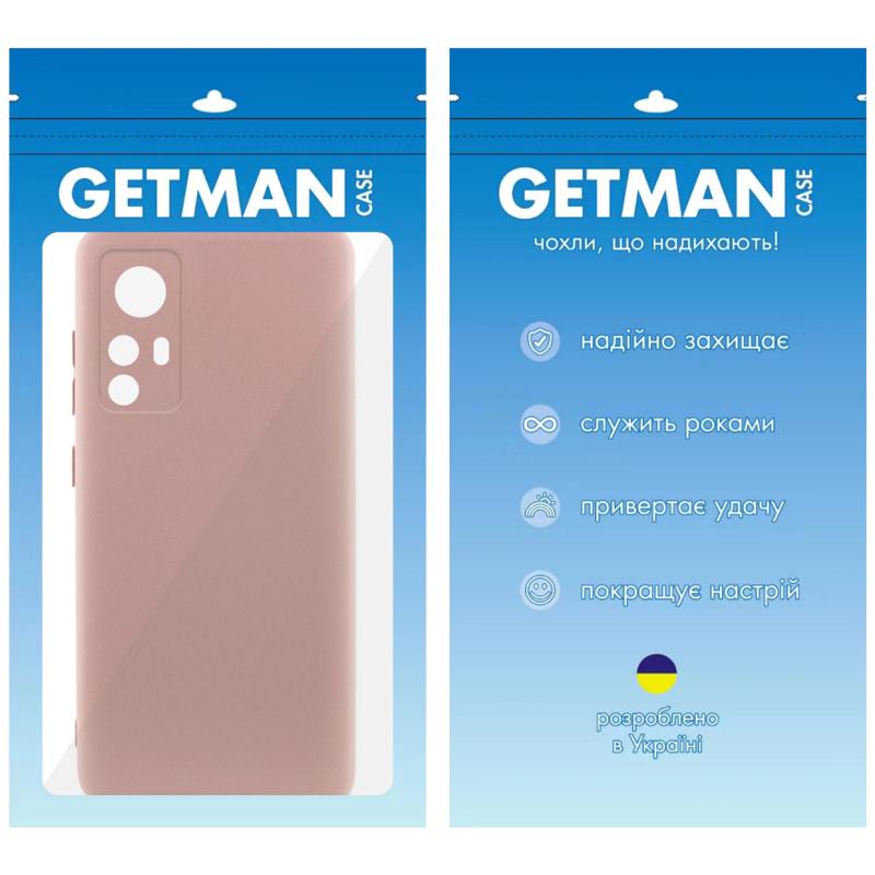 Чохол TPU GETMAN Liquid Silk Full Camera для Xiaomi 12T / 12T Pro Рожевий / Pink Sand
