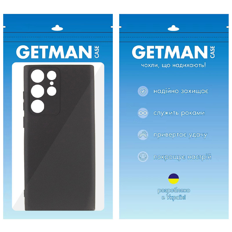 Чохол TPU GETMAN Liquid Silk Full Camera для Samsung Galaxy S23 Ultra Чорний / Black