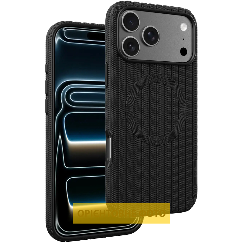Чохол TPU Knit Case with Magnetic Fit для Apple iPhone 16 Pro Max (6.9") Black