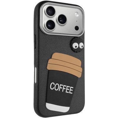 Чохол TPU Leather Toys для Apple iPhone 17 Pro Max (6.9") Coffee / Black