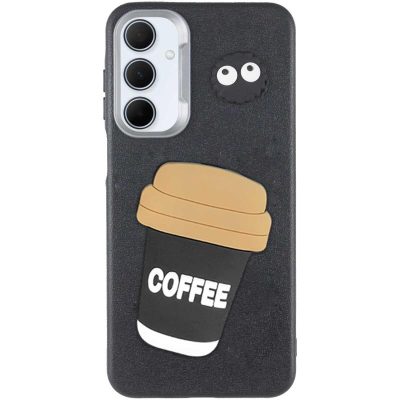 Чохол TPU Leather Toys для Samsung Galaxy A18 / A17 Coffee / Black