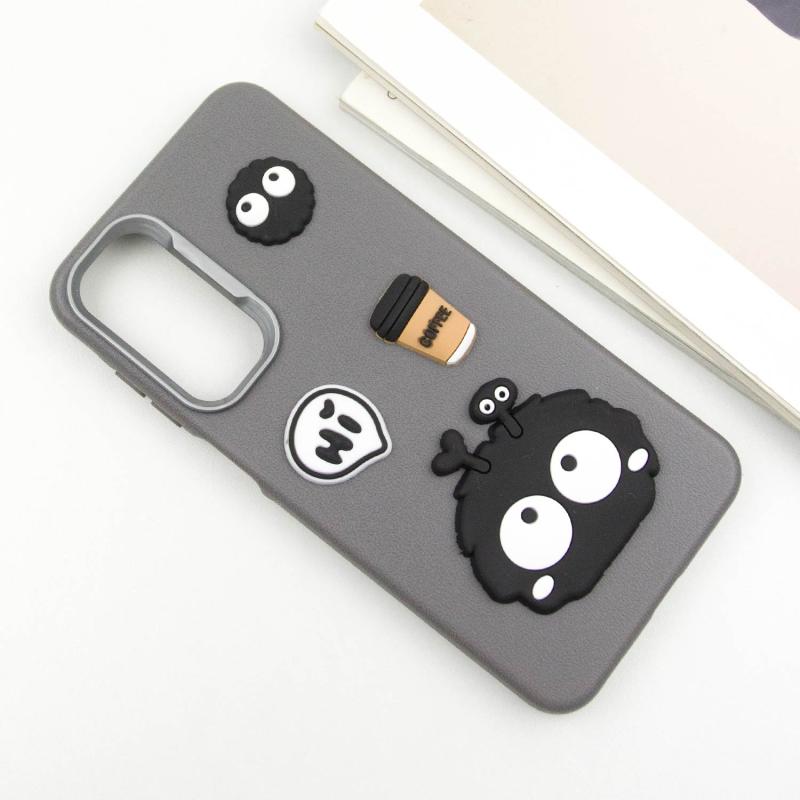 Чохол TPU Leather Toys для Samsung Galaxy S24 FE Monster / Grey