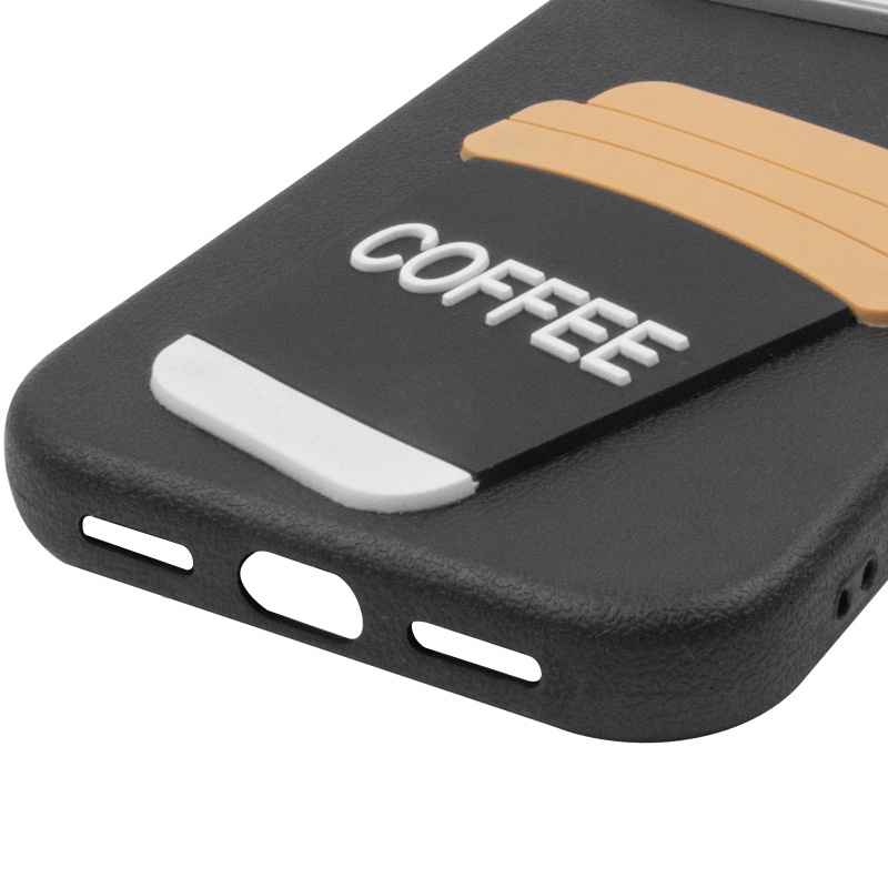 Чохол TPU Leather Toys для Apple iPhone 16 Pro Max (6.9") Coffee / Black