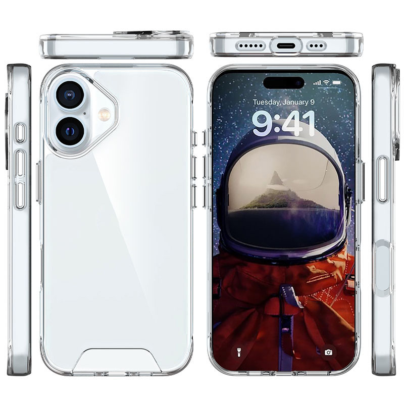 Чохол TPU Space Case transparent для Apple iPhone 16 Plus (6.7") Прозорий