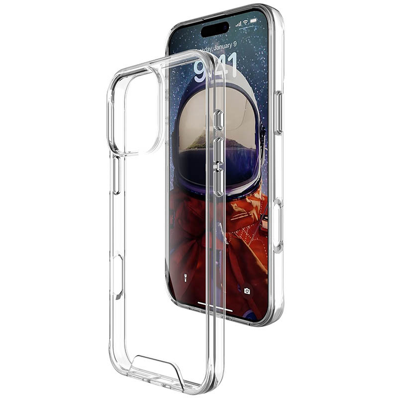 Чохол TPU Space Case transparent для Apple iPhone 16 Pro (6.3") Прозорий