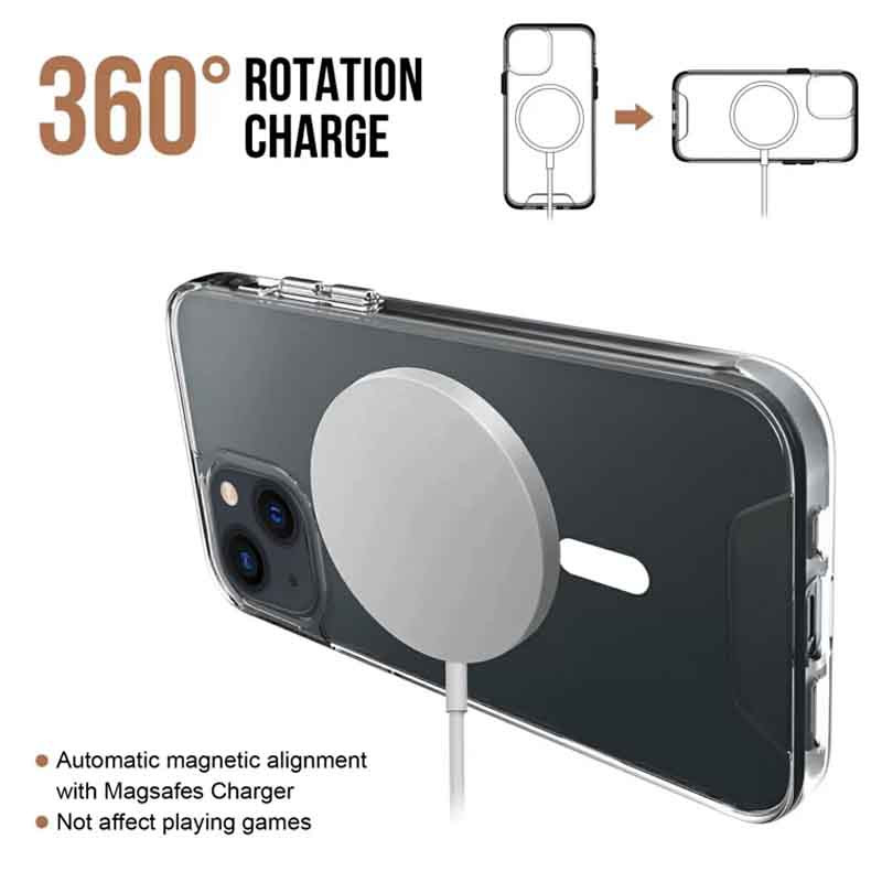 Чохол TPU Space Case with Magnetic Fit для Apple iPhone 14 (6.1") Прозорий