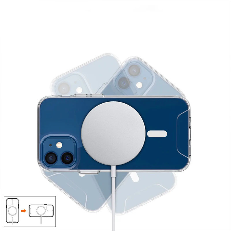 Чохол TPU Space Case with Magnetic Fit для Apple iPhone 11 (6.1") Прозорий