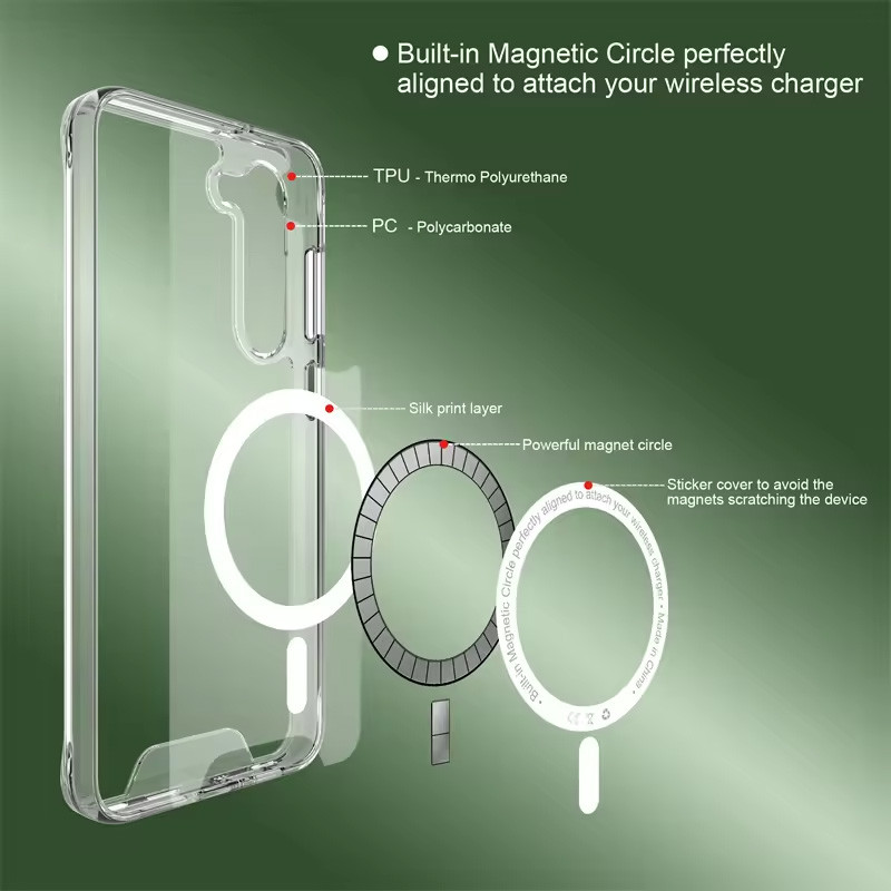 Чохол TPU Space Case with Magnetic Fit для Samsung Galaxy S24 FE Прозорий